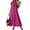06# Hot Pink, variant on Summer Dresses for Women 2025 Cotton Linen Maxi Dress Casual Short Sleeve Solid Long Sundress Vacation Dress Purple M