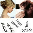 thumbnail image 1 of 12 horquillas para el cabello en espiral, horquillas para el cabello retorcidas, horquillas para el cabello, horquillas giratorias, clip redondo antiarañazos para peinados de mujer DIY (negr, 1 of 5