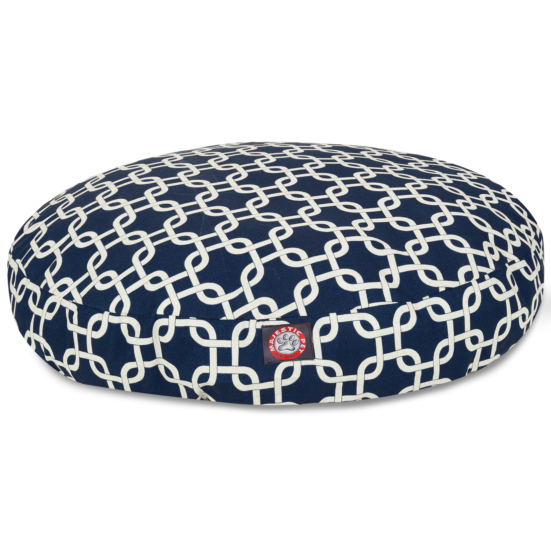 Majestic Pet | Links Round Pet Bed For Dogs, Removable Cover, Navy Blue, Medium