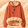 thumbnail image 1 of IMENGL Winter Spring warm fleece hooded sweatshirt falling dandelion, Orange M, Size M-5XL, 1 of 4
