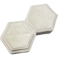 thumbnail image 5 of Velvet Treasures Engagement Ring Box, Vintage Hexagon Wedding Jewelry Box for Ceremony, Display & Storage - 1 Slot, White, 5 of 7