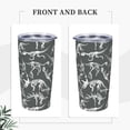 thumbnail image 2 of Dinosaur 20oz Insulated Stainless Steel Tumbler With Lids And Straws Stainless Steel Double Wall Vacuum Insulated Travel Coffee Mug Leak-Proof Lid & Flip Lid For Hot And Cold Drinks, 2 of 6