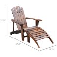 thumbnail image 5 of Rustic Adirondack Chair with Ottoman Classic Outdoor Patio Lounge, 5 of 5