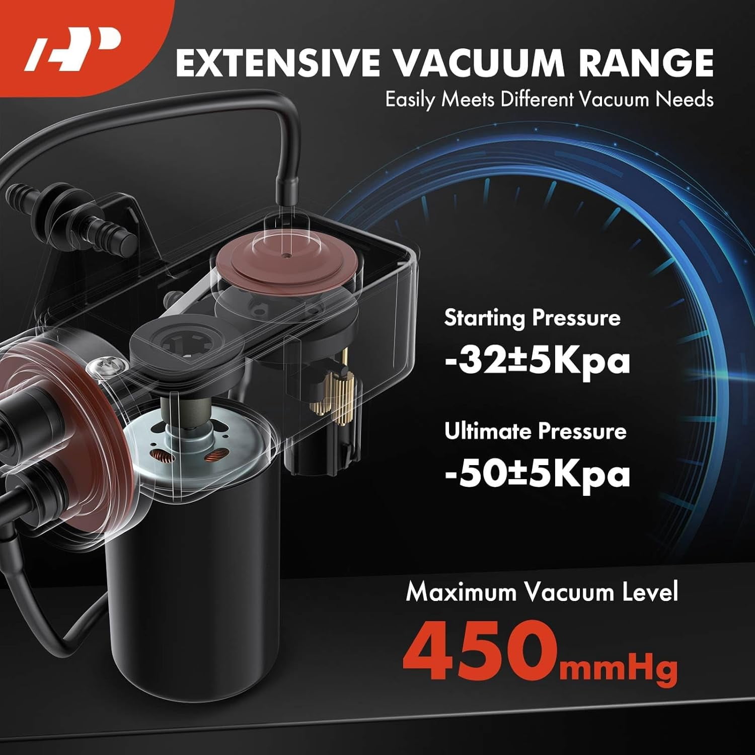 A-Premium Electric Vacuum Pump Replacement for Dodge Ram 2500 3500 Ford Excursion F-250 F-350 F-450 F-550 Super Duty 1999-2007