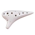 thumbnail image 1 of Performance Type 12 Hole Ocarina, Made of Ceramic, Accurate Tone, 12 Hole Ocarina Suitable for Beginners White, 1 of 2