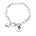 thumbnail image 1 of Animal Shark natural Fish sea uu Pulsera de cadena de corazón joyería encanto moda, 1 of 3