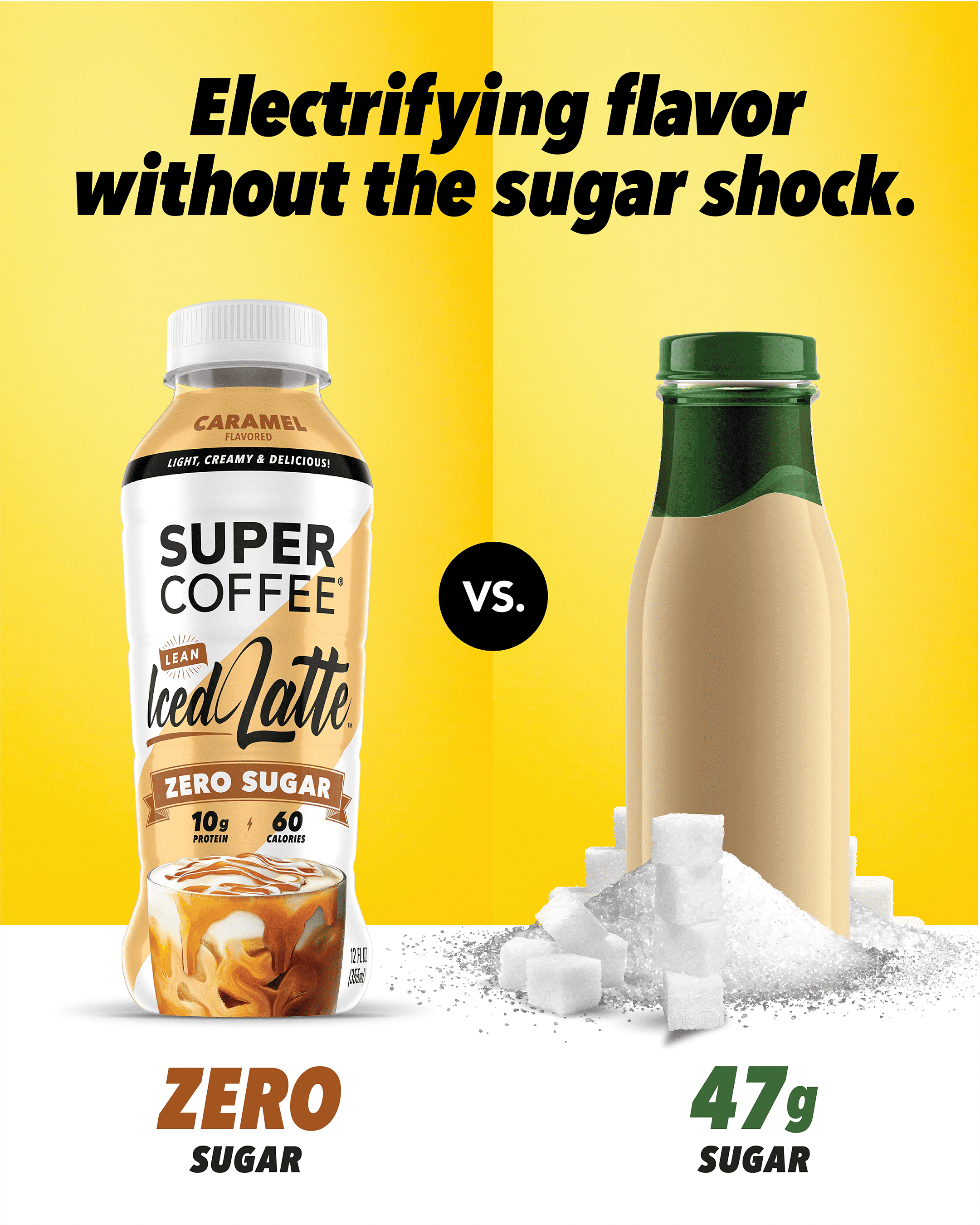 (3 pack) Super Coffee Caramel Latte Iced Coffee Bottle 12 fl oz