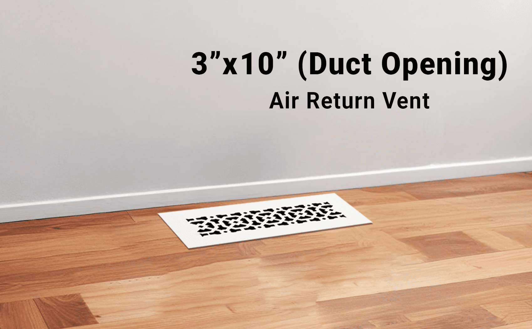Achtek Air Return 3"x10" (Overall Size 5"x12") | Cast Aluminum Air Grille | HVAC Duct Cover for Home Ventilation