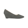 thumbnail image 3 of BLISSFUL STEP Women's Pointed Toe Slip on Wedge Heel Pumps, 3 of 7