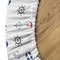 thumbnail image 5 of Ambesonne Anchor Fitted Round Tablecloth, Marine Nautical Wheel, 45"- 56" Diameter, Blue and Red, 5 of 5