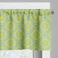 thumbnail image 3 of Ambesonne Mosaic Valance Pack of 2, Floral Vintage Monochrome, 54"X18", Yellow Green Green, 3 of 5