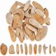 thumbnail image 1 of 300 g de trozos de madera flotante natural para manualidades: palitos de madera seca, rodajas ovaladas, marcos, coronas, arte playero, decoración de playa., 1 of 7
