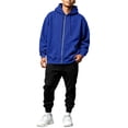thumbnail image 2 of HAJWOH Men's Zip Up Lined Hoodie Sweatshirt And Sweatpant Jogging Casual Sports Suits Sets, 2 of 5