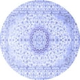 thumbnail image 1 of Ahgly Company Indoor Round Medallion Blue Traditional Area Rugs, 5' Round, 1 of 4