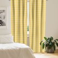thumbnail image 3 of Ambesonne Ethnic 4-Panel Curtains, Oriental Motifs in Rhombus, 56"x63", Earth Yellow and White, 3 of 4