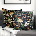 thumbnail image 6 of Mushroom Pillow Covers 18x18 Set of 2 Green Plant Throw Pillow Cases Spring Summer Rustic Decorative Outdoor Pillowcase Cushion Cover Cute Aesthetic Pillow Protector for Sofa Couch Bed, 6 of 6
