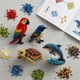 thumbnail image 4 of DIY Beaded Kit Parrot Hummingbird Sea Turtle Dolphin Theme Cute 3D Bead Craft Set with Colorful Beads Instructions Handmade Jewelry Art for Adult Teen Creative Gift, 4 of 6