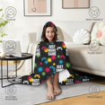 thumbnail image 4 of Wearable Blanket,Multicolor Controllers Games Icons Black Pattern Hooded Wearable Flannel Blanket for Adults & Teens,Winter Poncho Shawl Wrap Cape Cozy Anti-Pill,50"x60", 4 of 5