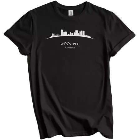 Gildan Winnipeg Manitoba Cityscape Downtown Skyline T-Shirt Gift For Men Women Unisex Tee