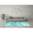 thumbnail image 3 of Ahgly Company Indoor Rectangle Abstract Light Blue Modern Area Rugs, 3' x 5', 3 of 4