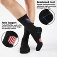 thumbnail image 3 of COOPLUS Mens Crew Socks Cushioned Athletic Running Work Socks Moisture Wicking Daily Comfort 6 Pairs for Men, 3 of 8