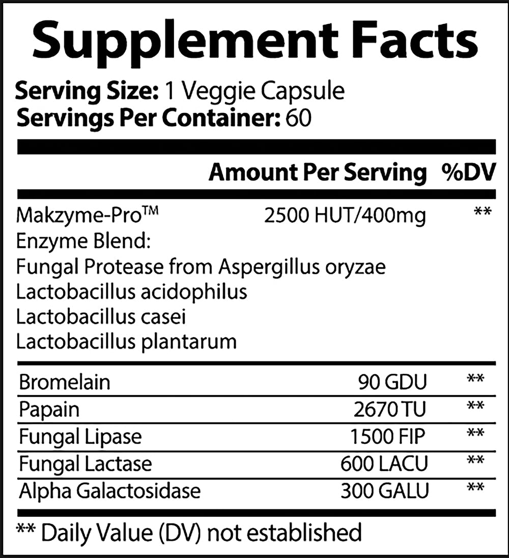 Digestive Enzymes with Probiotics | Dietary Supplement for Healthy Digestion and Gut Health | 60 ct.