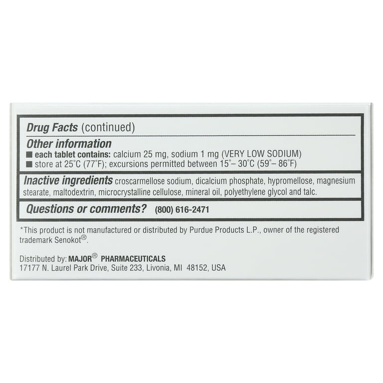 Senna Laxatives for Constipation 8.6 mg 100 Tablets | Generic for