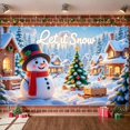 thumbnail image 4 of Snowman Theme Let it Snow Banner Christmas Christmas Banner Let it Snow Design Snow Scene Pattern Snowman Banner for Christmas Party Winter Decoration Home Gathering, 4 of 9