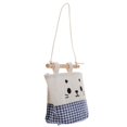 thumbnail image 1 of Bolsa de Almacenamiento Colgan Pequeña Canasta de Almacenamiento Decorativa Bolsa de pa mio de Puerta de Ped Cuadrícu azul perfecl Bolsas Organizadoras Colgantes, 1 of 8