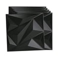 thumbnail image 3 of Panel De Pared 3d Negros 30x30 Cm 10 Piezas Decoración, 3 of 5