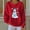 Red#52, variant on Yteetum Women's Oversized Christmas Hoodies Crewneck Christmas Print Long Sleeve Knit Pullover Drawstring Hooded Sweatshirts Top Womens Loose Xmas Holiday Print Round Neck Hoodies Fall Clothes
