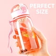 thumbnail image 5 of Botella de agua pequeña con tapas de boca ancha y colador extraíble, jarra de agua sin BPA para niños a prueba de fugas, para fitness, caminar, gimnasio y deportes al aire libre 400 ml, 5 of 5