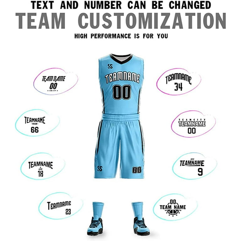  Custom Basketball Jerseys for Men Youth Kids Personalized  Basketball Uniform with Printed Name Team Logo and Number : Clothing, Shoes  & Jewelry