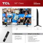 TCL 50” Class S5 (50S551G) 4K UHD HDR LED Smart TV with Google TV (NEW 2024)