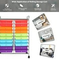 thumbnail image 5 of Costway 20 Drawer Rolling Storage Cart Tools Scrapbook Paper Organizer Office Multicolor, 5 of 11