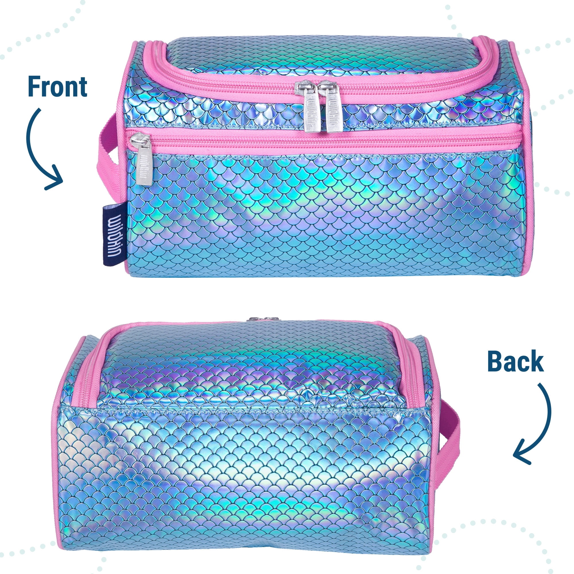 Wildkin Kids Travel Toiletry Bag (Mermaid Scales)