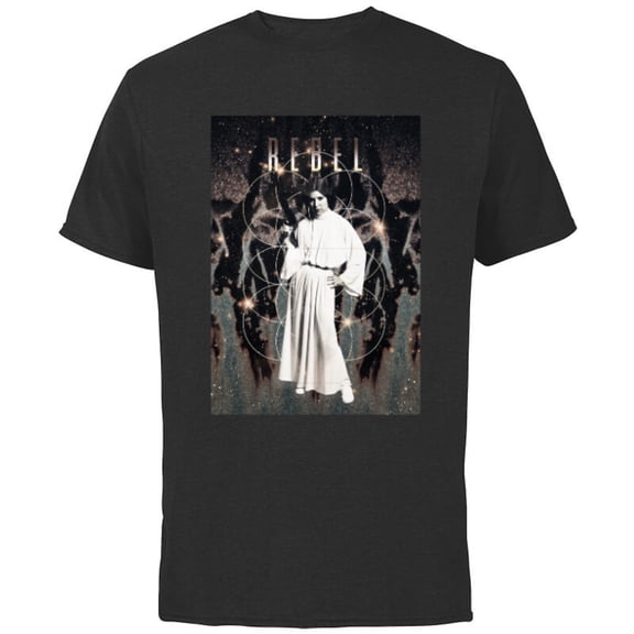 Star Wars Princess Leia Rebel Bleached Retro  - Short Sleeve Cotton T-Shirt for Adults - Customized-Black