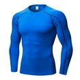 thumbnail image 1 of LANBAOSI Compression Tops for Men Quick Dry Lightweight Male Base Layer Long Sleeve T Shirt Mens for Cycling Skiing Running Hiking Size Large, 1 of 4