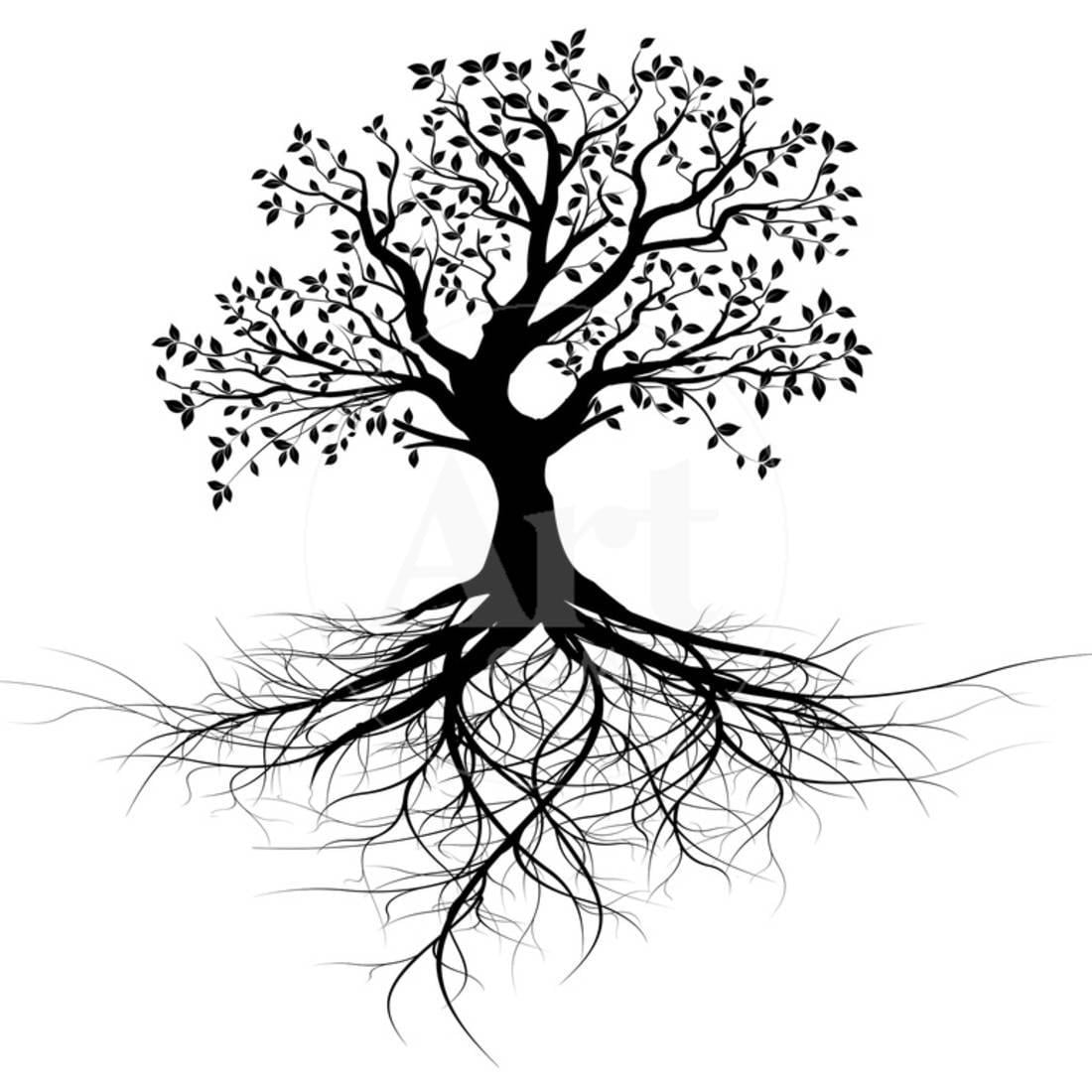 Old Black Tree With Roots Print Wall Art By Olivier Le Moal Walmart Com