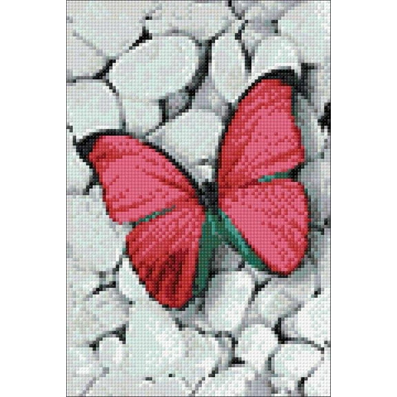 Pink Butterfly CS054 7.9 x 11.8 inches Crafting Spark Diamond Painting Kit