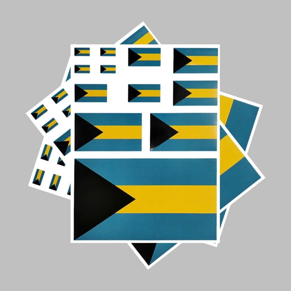 Uijokdef 3 PCS Flag Sticker Bahamas Flag Stickers