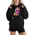 thumbnail image 3 of qucoqpe Womens Christmas Hooded Sweatshirt with Pocket Long Sleeve Oversized Pullover Hoodies for Women, 3 of 7