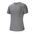 thumbnail image 3 of SGFCWSX Men's Short Sleeve T-Shirts, Quick Dry Compression Athletic Gym Training Tee for Men Gray Size M, 3 of 7