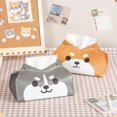 thumbnail image 2 of Pu Leather Tissue Box Holder Tissue Paper Holder For Facial Tissue Box Cover Banmo, 2 of 5