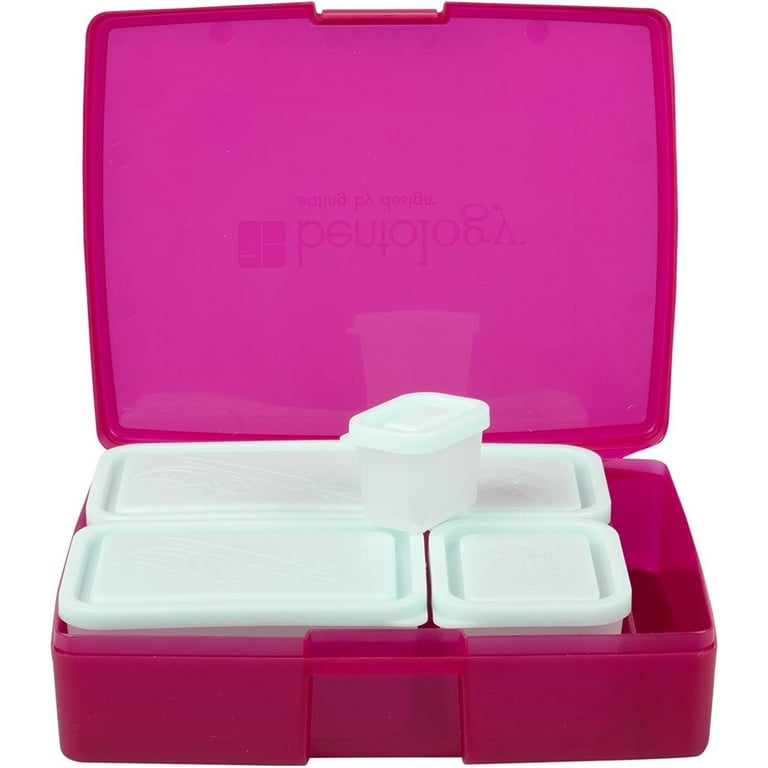 Bentology Lunch Bag & Box Set - Flamingo, Insulated Bag, 5 Containers, Ice  Pack
