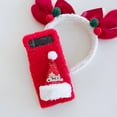 thumbnail image 5 of Plush Case for Samsung Galaxy Z Flip 4, Cute 3D Christmas Hat Case Soft Faux Lambswool Cover Fashion Shockproof Cover Cartoon Case Girl Furry Phone Cover for Samsung Galaxy Z Flip 4, Red, 5 of 7
