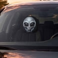 thumbnail image 5 of 2 PCS Car Headrest Cover, Funny Scary Monster Face Black Head Rest Cover, Soft Polyester Fabric Stretchy Washable Headrest Protector Universal Fit to All Car Suvs Truck Van, 5 of 7