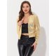 thumbnail image 3 of Chaqueta corta Allegra K con lentejuelas brillantes Oro M, 3 of 6