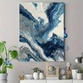 thumbnail image 4 of Abstract Blue Marble Texture Canvas Print, Suitable for Living Room, Bedroom, Office, Hotel Lobby, Entryway, 4 of 8