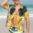 thumbnail image 3 of Lsque Pikmin Pattern Hawaiian Shirt for Men Unisex Summer Beach Casual Short Sleeve Cotton Linen Button Down Shirts-X-Large, 3 of 6